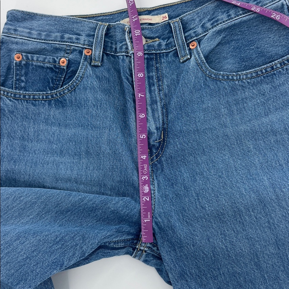 Levis low pro‎ straight Classic Blue Women's Jeans capsule staple wardrobe 26 - Picture 8 of 11